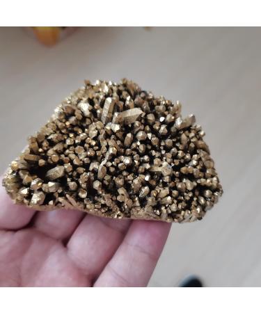 Natural Crystal Rough Decorative Ornaments Natural Cluster Electroplate Gold Silver Specimen Stone PointsRaw Stone Home Decor Gift (Size : 130-170g) (Size : 220-260g) - Buy Online on GoSupps.com