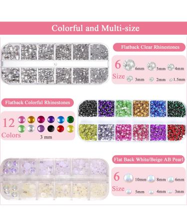 Face Hair Gems Rhinestone Set with Makeup Glue - Colorful Jewels Crystal Pearls Holographic Glitters Sequins Kit for Face, Eyes, Hair & Body Makeup - Buy Online on GoSupps.com