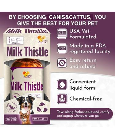 Milk Thistle for Cats & Dogs | Liver Support for Dogs and Cats | Milk Thistle Supplement | Kidney Support | Natural Composition | 2 Packs - Buy Online on GoSupps.com
