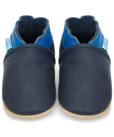 Baby Shoes with Soft Sole - Baby Girl Shoes - Baby Boy Shoes - Leather Toddler Shoes - Baby Walking Shoes 6-12 Months Dark Blue and Navy - Buy Online on GoSupps.com