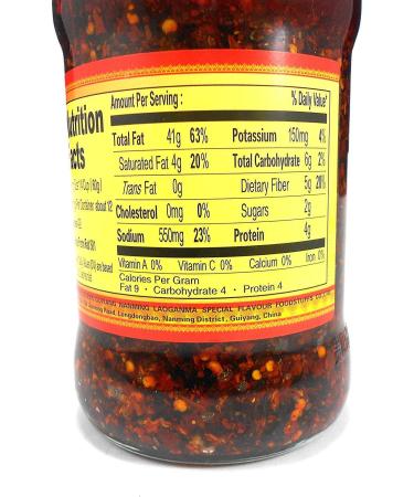 Lao Gan Ma Spicy Chili Crisp Hot Sauce 24.69 Oz. + Free NineChef Spoon - Family/Restaurant Size - Buy Online on GoSupps.com