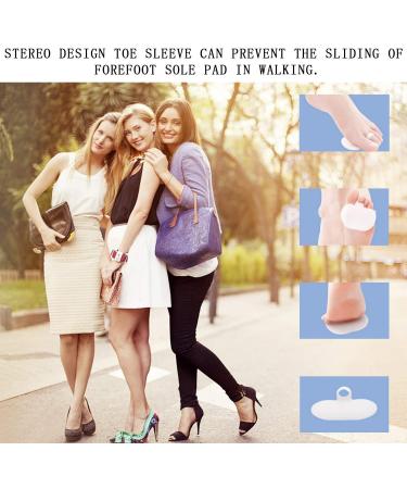 Dr.Pedi Foot Cushion Silicone Insoles with Toe Support - Pain Relief for Metatarsal and Mortons Neuroma - 1 Pair for Women and Men - Buy Online on GoSupps.com