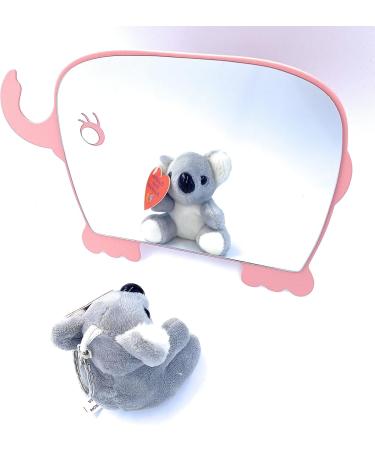 Aeisage Kids Elephant Desk Mirror for Girls - Cute Pink Compact Makeup Mirror with Stand for Daughter - 7.87 x 6 x 0.5 inches - Buy Online on GoSupps.com