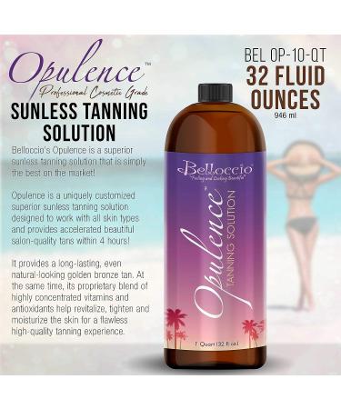 Belloccio Opulence Ultra Premium DHA Sunless Tanning Solution 32 fl oz - Dark Bronzer Color Guide - 1 Quart - Buy Online on GoSupps.com