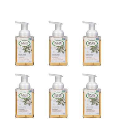 Blooming Jasmine Foaming Hand Soap by South of France Clean Body Care | Hydrating Organic Agave Nectar Wash 8 oz Pump Bottle (6 Pack)