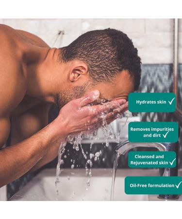 Super Facialist Energising Face Wash for Men - Vitamin B3, Hyaluronic Acid, Magnesium, Vitamin E - Oil-Free & Vegan - 150ml - Buy Online on GoSupps.com