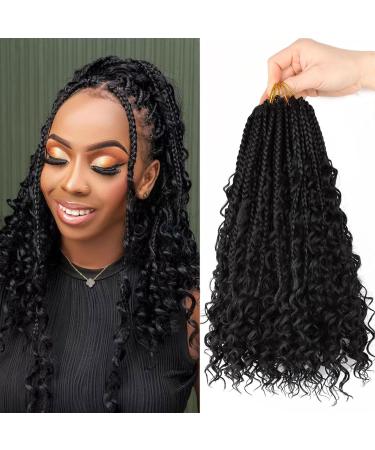 Butterfly Locs Crochethair 30.5 cm crochet braids 6 packs butterfly crocheting advanced art curls crochet hair for black women (1b)