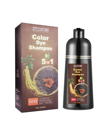 Hair Dye Shampoo for Gray Hair - 3 in 1 Ammonia-Free Color Shampoo for Women Dark Brown (500mL) - Natural Ingredients - Buy Online on GoSupps.com