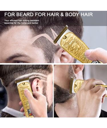 GEC Beard Hair Trimmer for Men - Professional Mustache T Blade Liners Cordless Electric Shavers & Zero Gapped Edgers - Ultimate Grooming Kit with LED Display - Buy Online on GoSupps.com