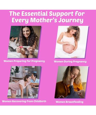 Prenatal Vitamins for Women with Methylfolate, Vegan Omega-3 DHA, Organic Food Blend, Probiotics, Iron, Vitamin D3 B6 B12, Choline, Sugar Free Multivitamin for Women During & Post Pregnancy, 120 Cts 60 Count (Pack of 2) - Buy Online on GoSupps.com