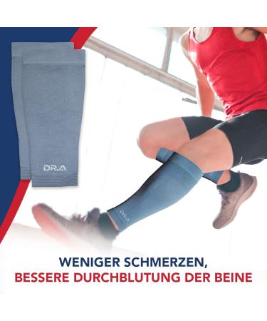 Premium XL Calf Compression Cuffs | Doctor Designed Pain Relief & Recovery | Knee-High Support for Varicose Veins | 1 Pair Gray - Buy Online on GoSupps.com