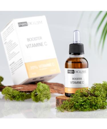 Paris Exclusive Cosmetics Booster Vitamin C - 20% vitamin C serum in solution - restores radiance and fades pigment spots - All skin types - 30ml - Buy Online on GoSupps.com