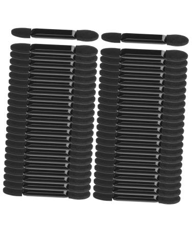 PLAFOPE 100pcs Eyeshadow Brush Kit Make up Sponges for Face Eyeshadow Sponge Short Mini Black