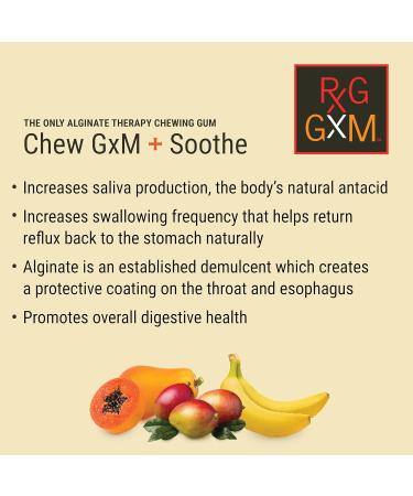 Reflux Gourmet Tropical Soothe Gum - Natural Sodium Bicarbonate Therapy for Acid Reflux Digestive & Cognitive Support | Vegan Sugar-Free Gluten-Free - Buy Online on GoSupps.com