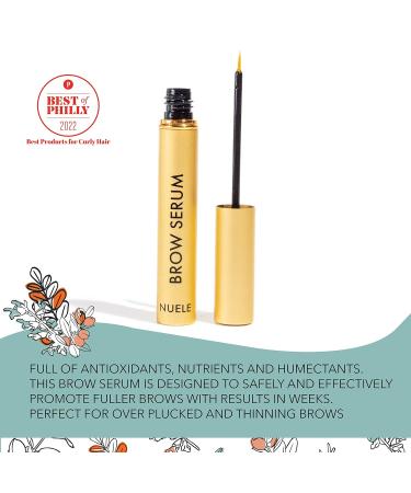 Nuele Brow Serum | Naturally Derived Eyebrow Serum for Fuller Brows | Promotes Growth & Conditions | Clean Beauty | 0.17 Fl Oz - Buy Online on GoSupps.com