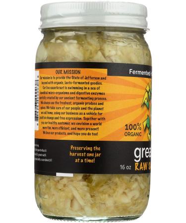 PICKLED PLANET Organic Raw Sauerkraut 16oz - 1lb (Pack of 1) | Fermented Cabbage Superfood - Buy Online on GoSupps.com