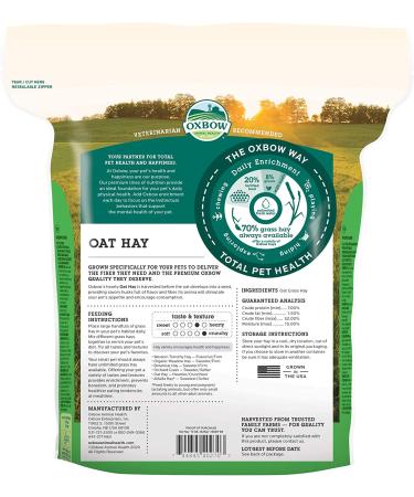 All Natural Oat Hay for Rabbits, Guinea Pigs & Small Animals - 15oz - Buy Online on GoSupps.com