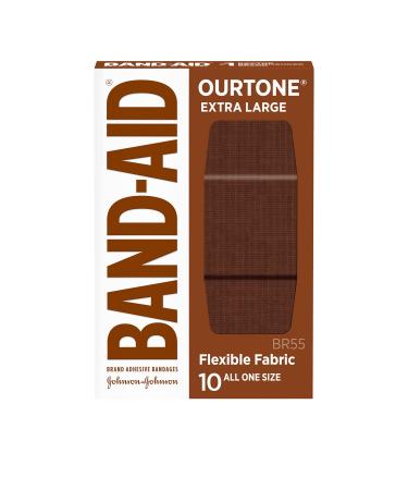 Band-Aid Brand Ourtone Adhesive Bandages  Flexible Protection & Care of Minor Cuts & Scrapes  Quilt-Aid Pad for Painful Wounds  BR55  Extra Large  10 ct