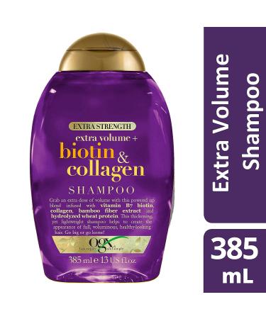 OGX Thick & Full Biotin & Collagen Shampoo - 13 Fl Oz | Sulfate-Free Volumizing Formula for Fine Hair - Buy Online on GoSupps.com