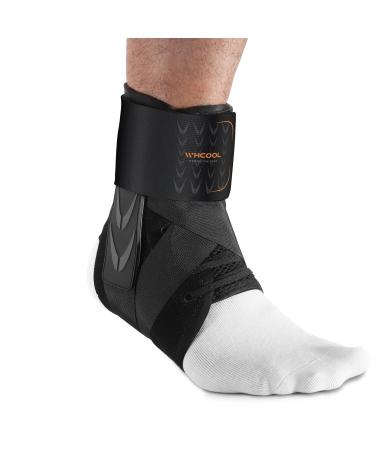 Fast Velcro Lace Up Ankle Brace for Women Men Snug-Fit Ankle Support for Sprained Ankle with 2 Support Pads Breathable Ankle Stabilizer for Light Injury Recover Running Sports S(11-12in) S((Ankle 11"-12")