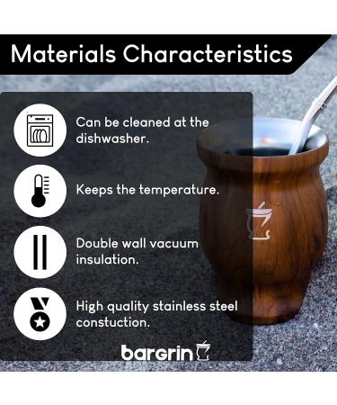 BARGRIN Mate Argentinian Set Complete With Light Bulb and Cleaner Yerba Mat - Buy Online on GoSupps.com