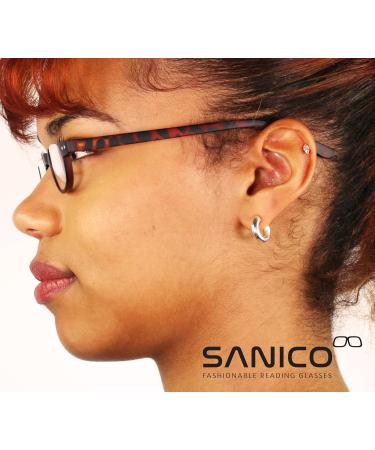 Sanico Fashionable Reading Glasses - 1.5 Diopter Unisex Semi-Frame Visual Aid | Stylish Turtle Design for Men & Women - Buy Online on GoSupps.com