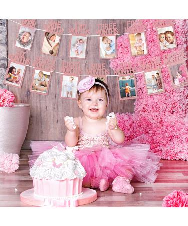 Whaline 1st Birthday Baby Photo Banner for Newborn to 12 Months  Monthly Milestone Photograph Bunting Garland  First Birthday Celebration Decoration (Rose Gold) - Buy Online on GoSupps.com