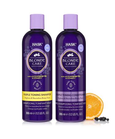 HASK BLONDE CARE Shampoo + Conditioner Set for Blonde Hair  Vegan  Color Safe  Gluten-Free  Sulfate-Free  Paraben-Free  Cruelty-Free - 1 Shampoo and 1 Conditioner - Buy Online on GoSupps.com