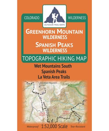Outdoor Trail Maps Greenhorn Mountain/Spanish Peaks Wilderness - Colorado Topographic Hiking Map (2019)