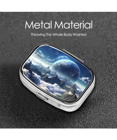 Fantasy Earth 2 Compartment Pill Case - Cute Travel Pill Organizer & Purse Pill Box for Gifts - Buy Online on GoSupps.com