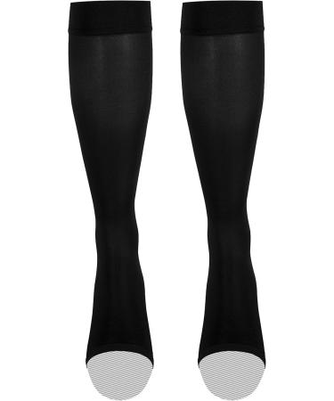 Truform Women's Compression Stockings 20-30 mmHg Knee High Open Toe Black Small - Pack of 2 for Optimal Leg Health - Buy Online on GoSupps.com