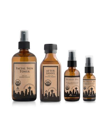 Seattle Pomade Co. Organic Beard Oil for Men | Promote Growth Soften Facial Hair & Soothe Skin | Argan & Castor Oil Formula - Buy Online on GoSupps.com