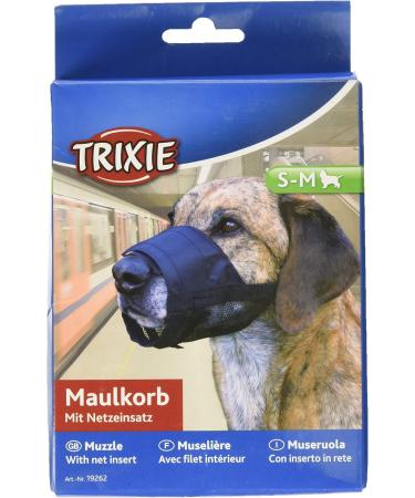 Trixie 19262 Black Dog Muzzle with Mesh Insert - Polyester S-M | 1 Piece for Comfortable & Safe Training - Buy Online on GoSupps.com