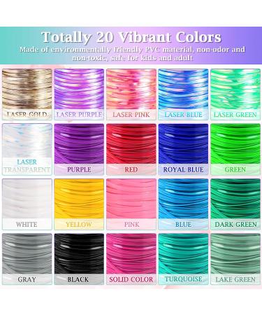 Cridoz Boondoggle String Kit with 20 Rolls Plastic Lacing Cord and 50 Keychain Accessories - Lanyard String Set for Crafts & Weaving - Buy Online on GoSupps.com
