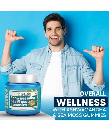 HERBOGANIC Ashwagandha Sea Moss Gummies - 60 Count Ashwagandha 1 Count (Pack of 60) - Buy Online on GoSupps.com