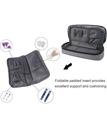 Goldwheat Insulin Cooler Travel Case with Ice Packs - Grey | Diabetes Medication Organizer & Insulation Cooler Bag - Buy Online on GoSupps.com