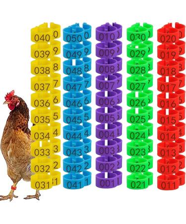 Toseky Poultry Duck Leg Tags Chicken Leg Rings - Numbered Leg Band Chicken Identification Leg Bands for Chicken Ducks  - Buy Online on GoSupps.com