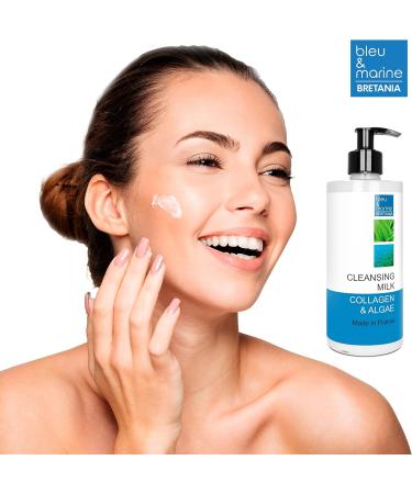 Bleu & Marine Bretania Collagen & Algae Cleansing Milk 500ml - Makeup Remover & Pre-Cleanser - Buy Online on GoSupps.com