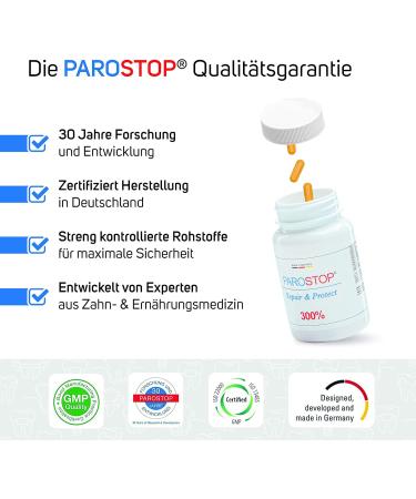 Parostop Repair & Protect with Resveratrol Vitamin D3K2 & Coenzyme Q10 | Made in Germany | 1 Month Cure | German Pharmacy Quality - Buy Now! - Buy Online on GoSupps.com
