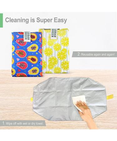 Urban Green Reusable Sandwich Wraps - Lemon & Avocado (Pack of 2) | Deli Food Wrap & Snack Bag Set - Buy Online on GoSupps.com