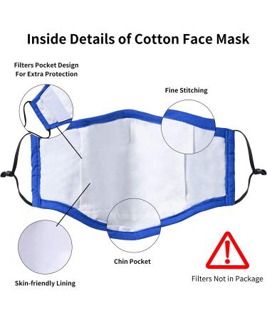 6 Pack Washable Cloth Face Masks with Nose Wire and Filter Pocket - Reusable Cotton - Adjustable for Women and Men - QL Sport - Buy Online on GoSupps.com