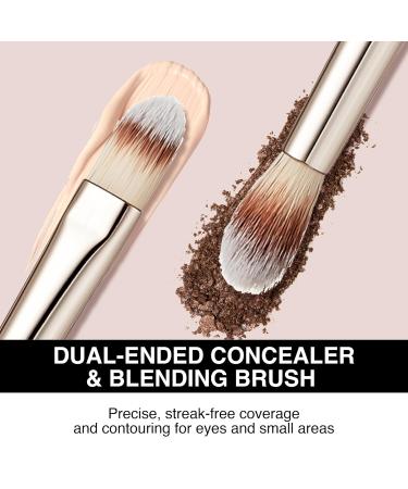 KISS NEW YORK Dual Ended Concealer & Blending Brush | Professional Flat Brush for Flawless Coverage on Eyes Nose & Lips | Perfect for Imperfections | Shop Internationally - Buy Online on GoSupps.com