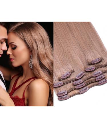Clip In Extensions Set - 100% Real Hair 7 Pieces 70g 45cm - Dark Blonde No. 18 - Premium Quality Hair Extensions for International Shipping - Buy Online on GoSupps.com