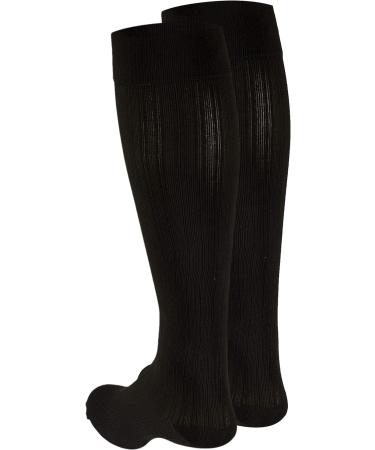 Truform Women's Compression Socks 15-20 mmHg - Black Rib Knit X-Large (2 Pack) - Buy Online on GoSupps.com