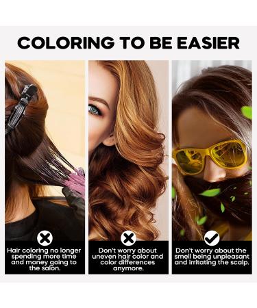 Dark Brown Hair Dye Shampoo - 3 In 1 Instant Gray Coverage | Herbal Hair Color for Men & Women (500mL - Buy Online on GoSupps.com