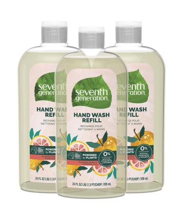 Seventh Generation Hand Soap Refills Mandarin Orange & Grapefruit Transparent Mandarin Orange & Grapefruit REFILL 24 Fl Oz Pack of 3
