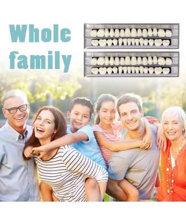 Euppsiiu 2-Piece Acrylic Resin False Teeth Veneers - Cosmetic Tooth Covers & Temporary Dental Prosthesis - Buy Online on GoSupps.com