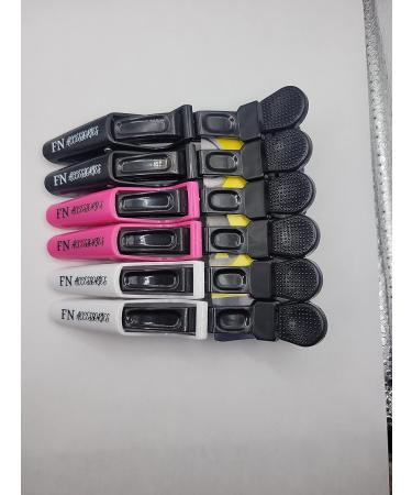 6 PCS Hair Clips Grip Barrete Set - Black, White, Pink | FN Accessories - Buy Online on GoSupps.com