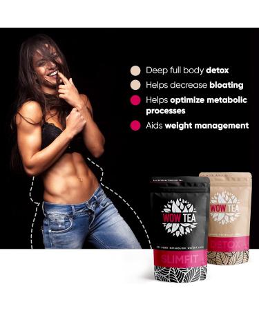 Buy WoW Tea - 2 Diet Teas for Weight Loss & Detox | 100% Natural Green Tea & Yerba-Mate | 300g - Made in EU - Buy Online on GoSupps.com