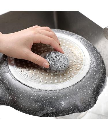 6Pcs Metal Scrubber Brush Steel Wool Used for Dishes Stainless Steel Scouring Pad Pots Pans and Ovens - Buy Online on GoSupps.com